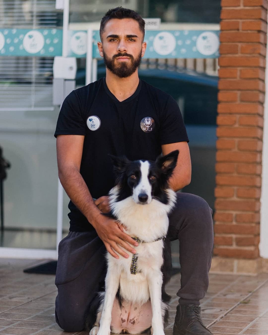 Profissional e cão em foto de adestramento da Major Dogs